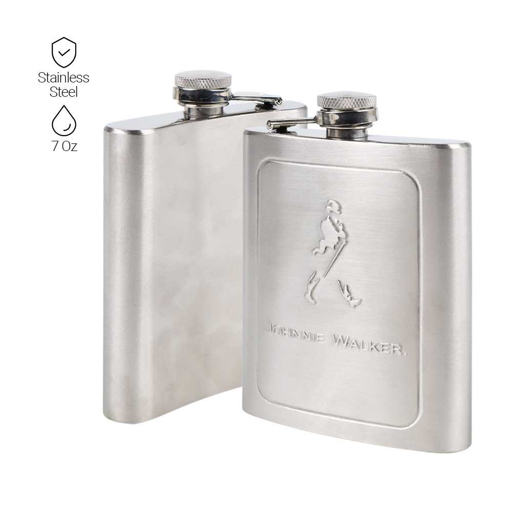 (BISA COD) FTIHSHP Hip Flask Stainless Steel 7 Oz