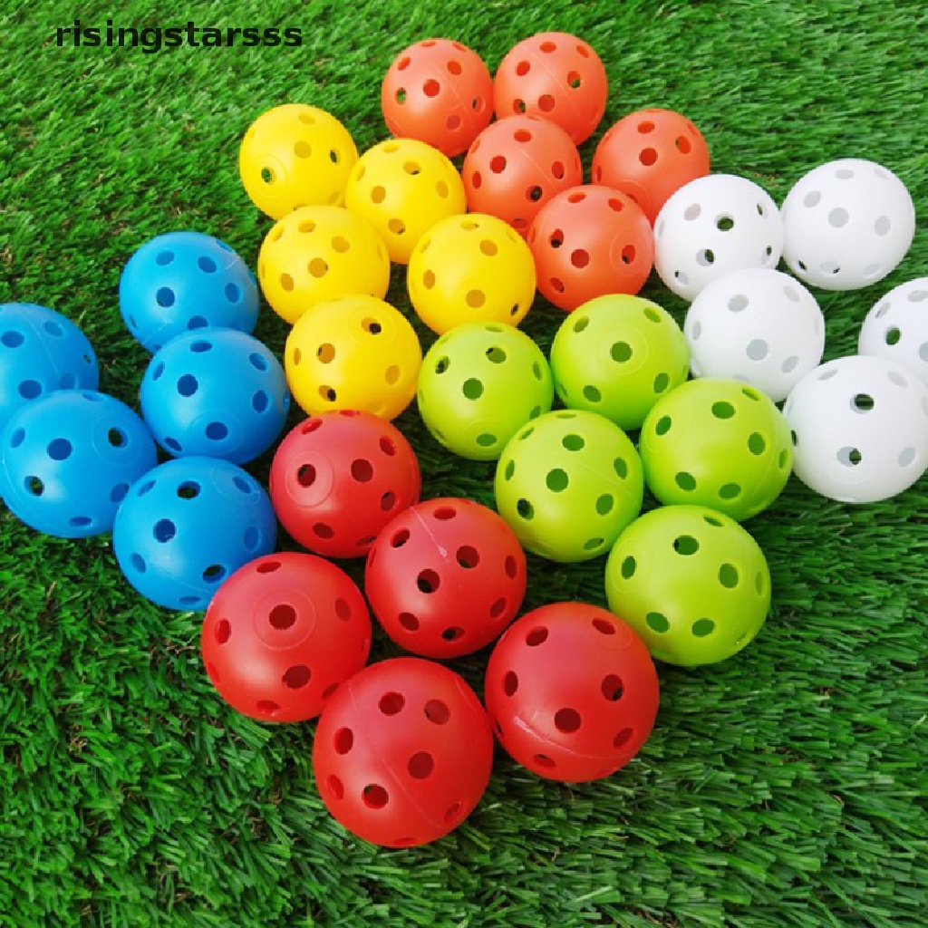 Rsid Span-new 10pcs Indoor Golf ball Bola Latihan Golf Bola Lampu Golf Memiliki Lubang Golf Traini Jelly