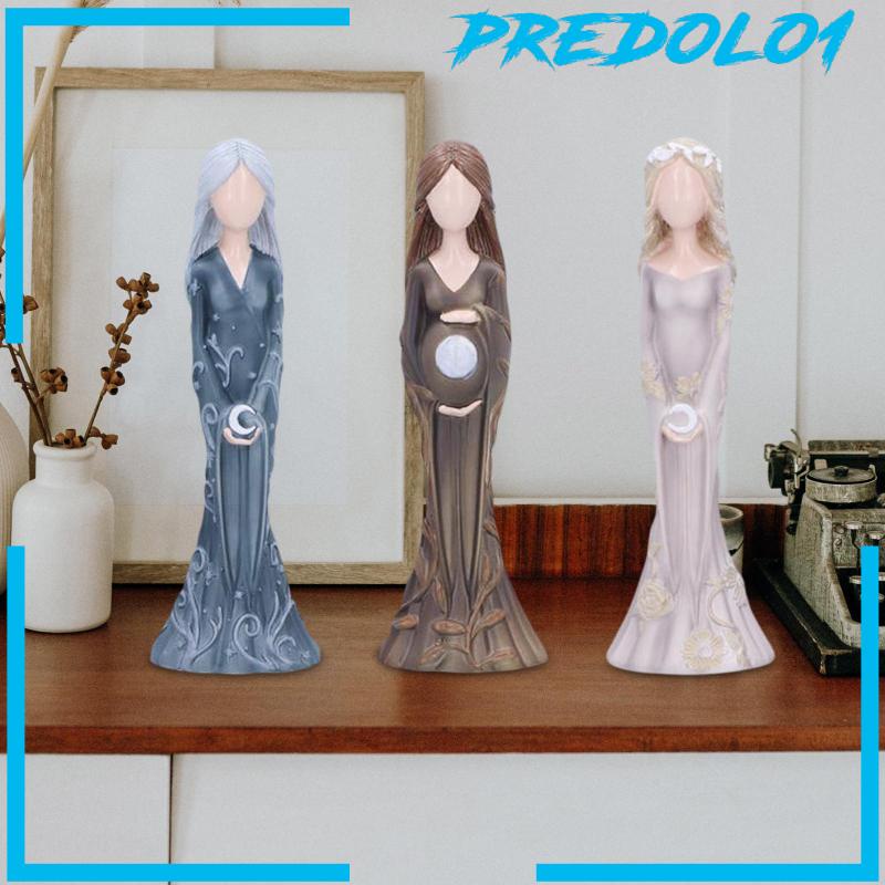 [Predolo1] 3x Patung Dewi Gadis Patung Xmas Ruang Tamu Ibu Patung Resin