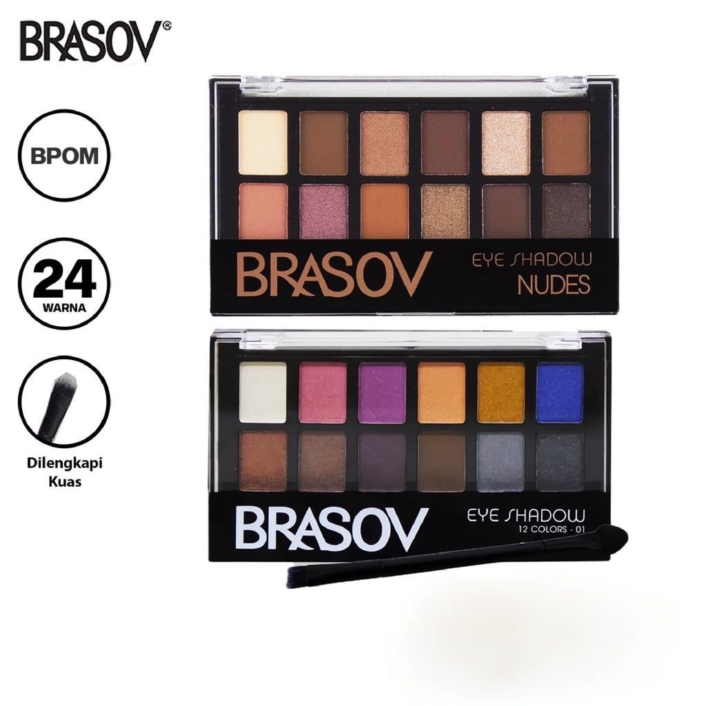 Brasov Eyeshadow Nude 12 Warna BPOM | Eyeshadow Make Up Palette ✅ BPOM