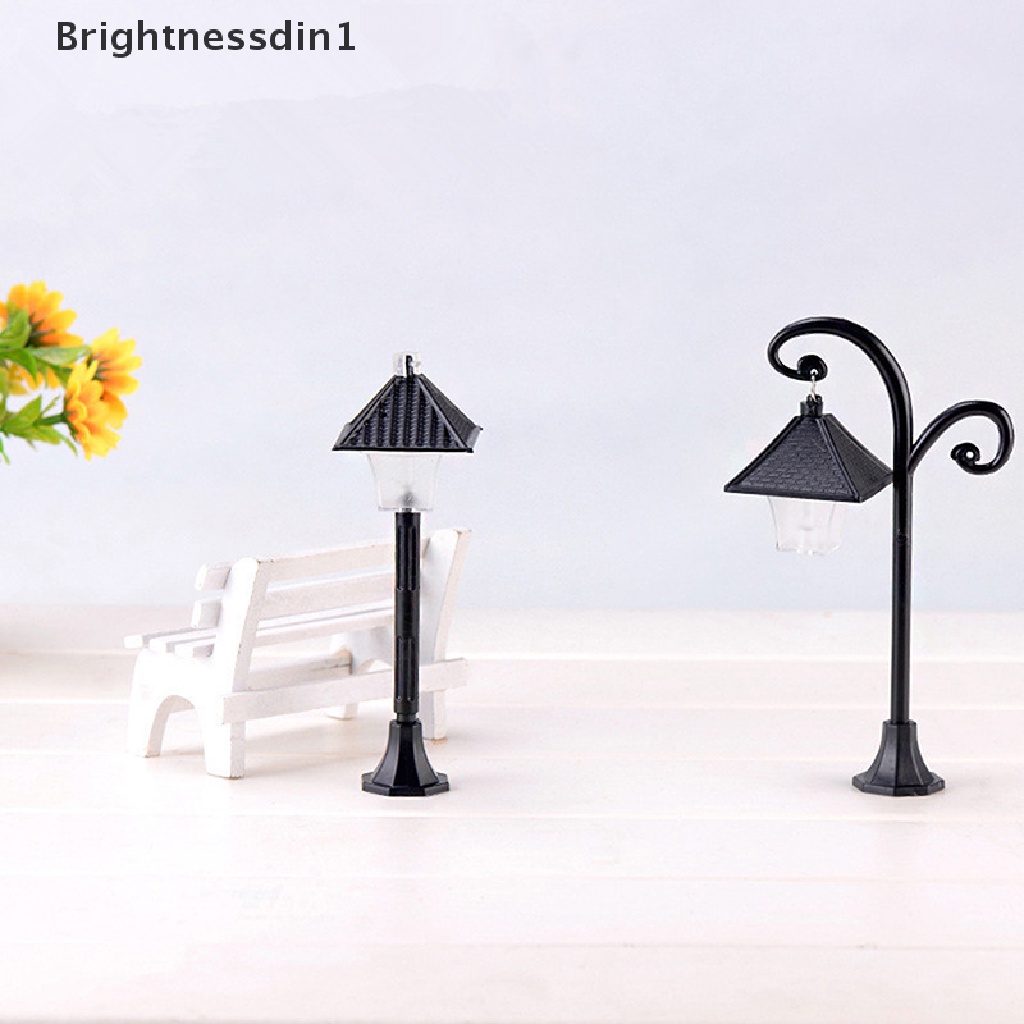 [Brightnessdin1] Miniatur Taman Lampu Jalan Boneka Lanskap Mikro Kerajinan Streetlight Home Decor Boutique