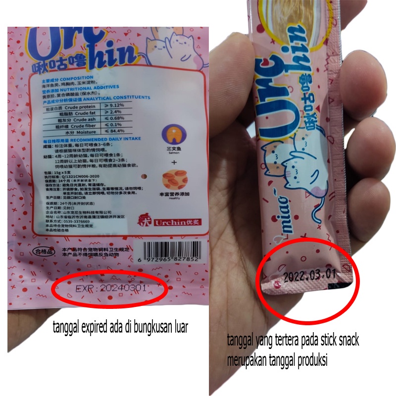 Snack Food per pcs untuk Kucing Expired Juni 2024