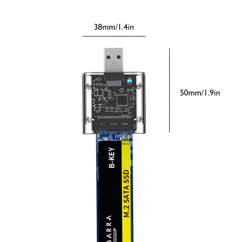 M2 SSD Case M.2 Ke USB 3.0 Gen1 5Gbps Kandang SSD High-speed Untuk SATA M.2 NGFF Ssd2242 2260 2280mm Aksesoris Adaptor Kartu