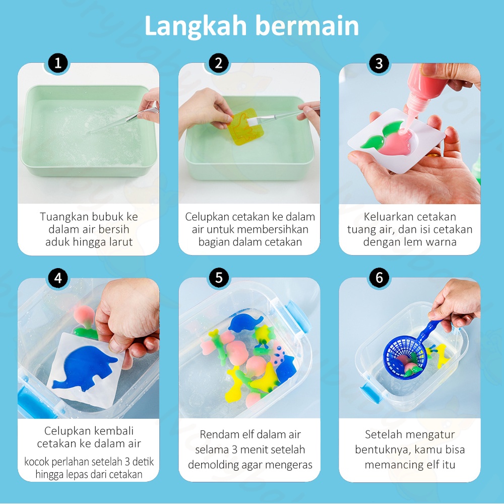 Ivorybaby Diy magical waterscape jelly mainan Kreatifitas anak edukasi water scape toys