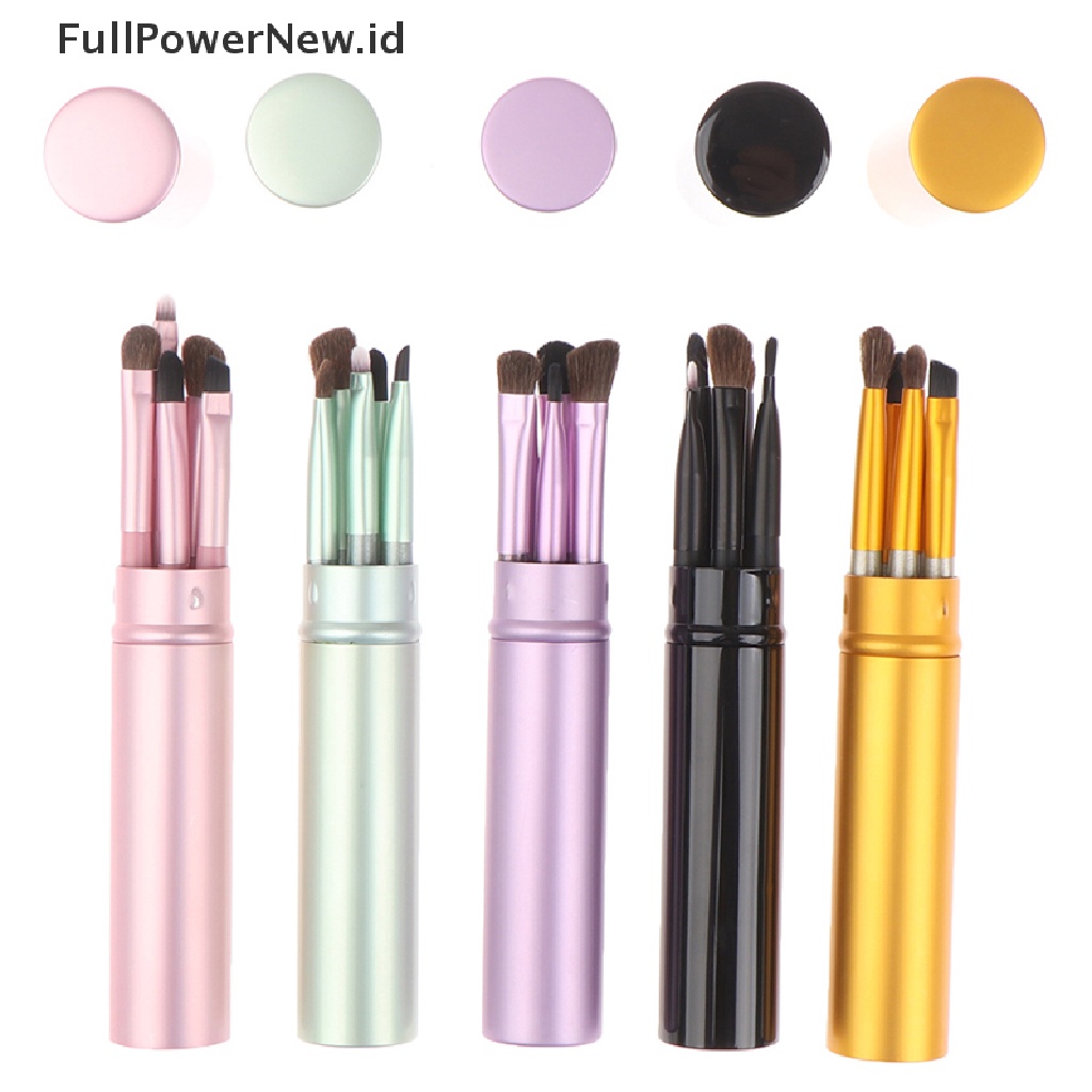 Power 5Pcs Makeup Brush Kit Set Bedak Foundation EyeshadowEyeliner Lip Brush Portable ID