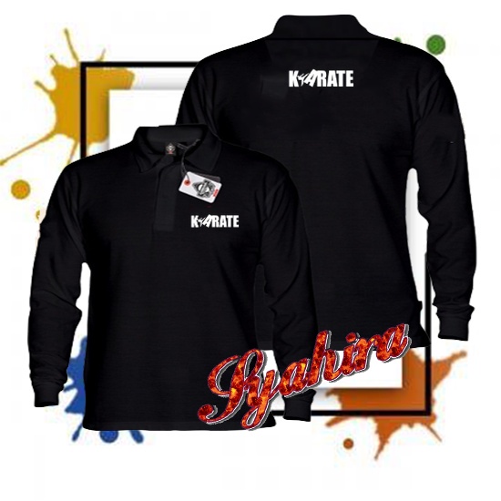 Poloshirt Lengan Panjang Polo Berkerah KARATE Quality Premium Baju Laki Laki dan Perempuan Dewasa