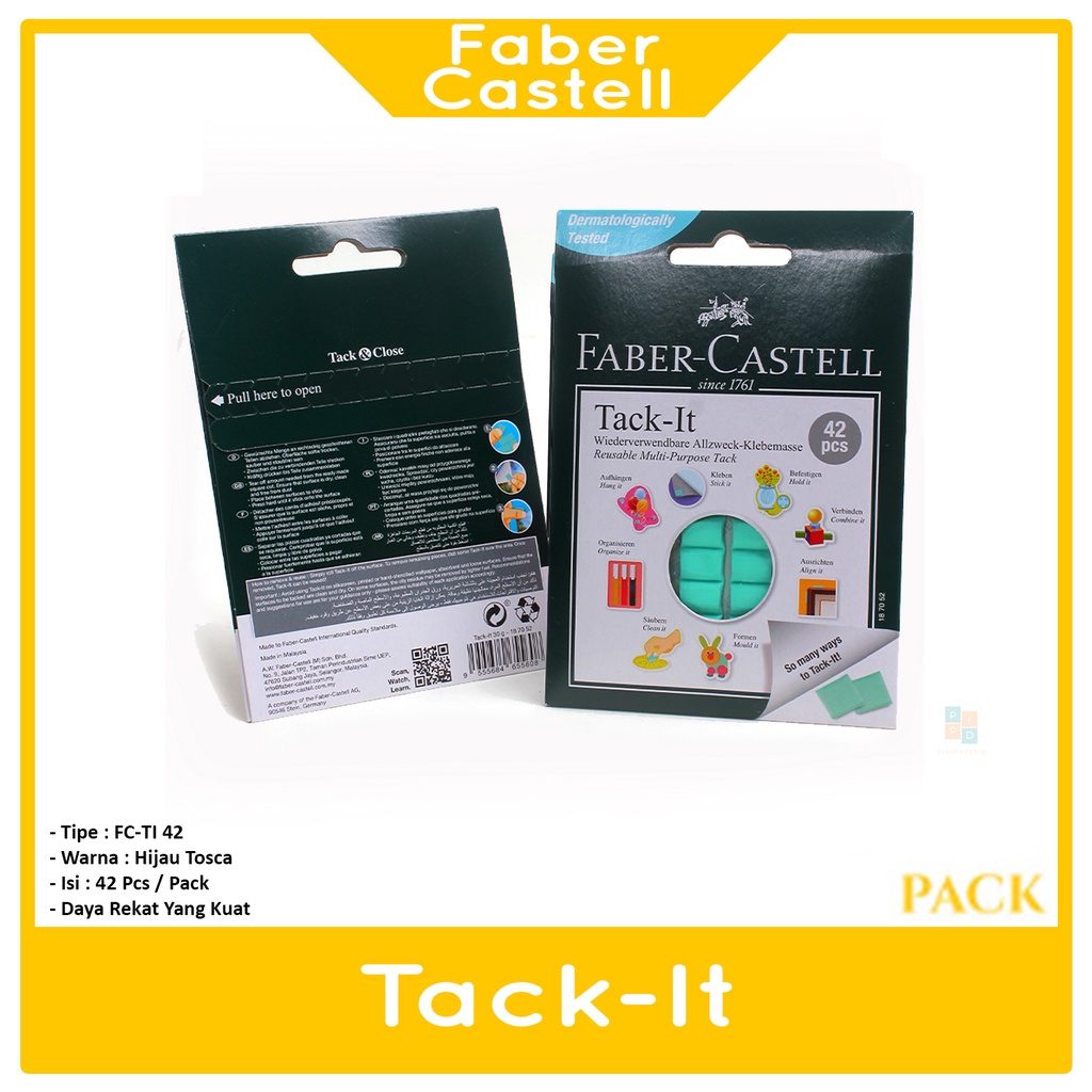 

FABER CASTELL - tack it reusable multi-purpose tack lem serbaguna Isi 42