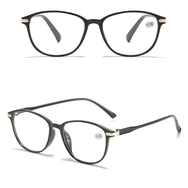 (YUZHU) Kacamata Baca HD Ultra Ringan Fashion Korea Candy Color Bingkai Bulat Anti Radiasi Plus Eyeglasses