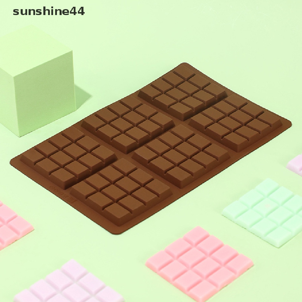 Sunshine 6kisi Waffle Kecil Persegi Coklat Bar Silikon Permen Cetakan Nampan Tools ID