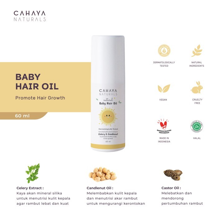 Cahaya Naturals Calming Hair Oil | Minyak Rambut Bayi