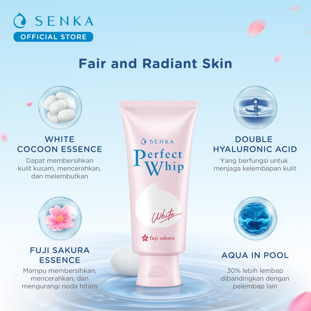 [9-23 May BUY 2 GET 6 Hadiah Terbatas/Hari] SENKA [Twinpack] Perfect Whip Vibrant White Facial Foam From Japan 100g