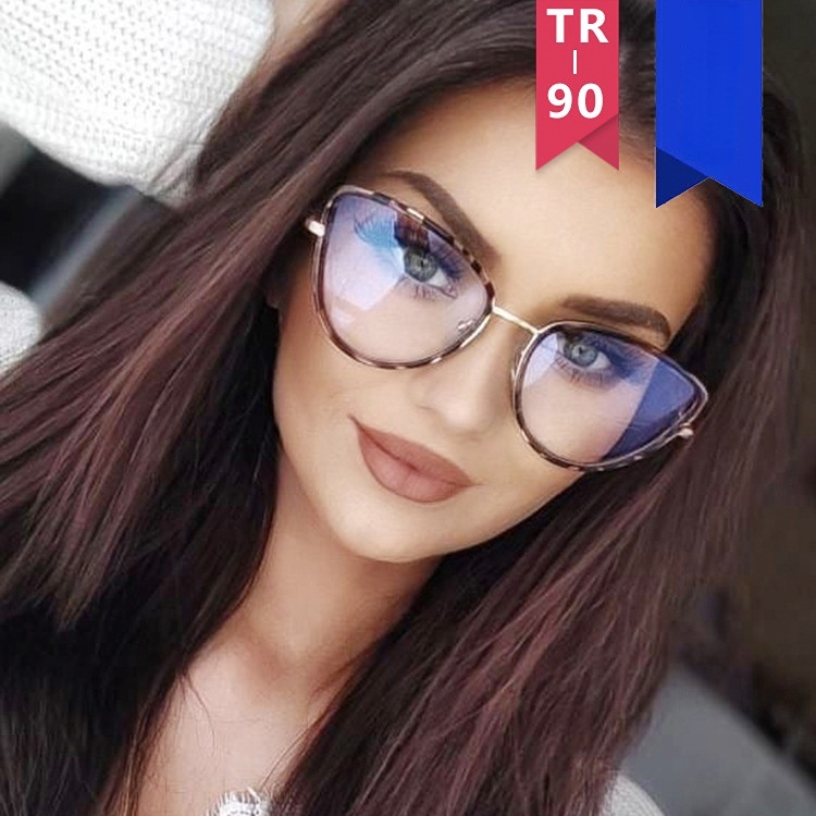 * Ready Stok * Kacamata Anti Blue Light Blocking Wanita Bening Anti Radiasi TR90 Kacamata Filter