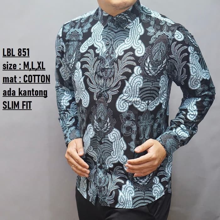 BAJU KEMEJA BATIK PRIA SLIMFIT LENGAN PANJANG MEWAH SLIM FIT PENDEK BAHAN KATUN JAKARTA