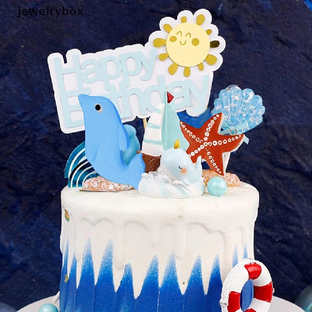 [jewelrybox] Sea Creatures Silicone Molder Fondant Baking Kue Coklat Resin DIY Cetakan Ikan Butik