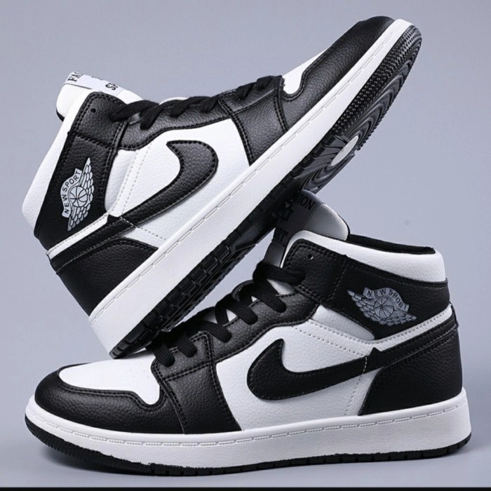 sepatu air jordan anak boots size 31-40 - Hitam Putih, 40