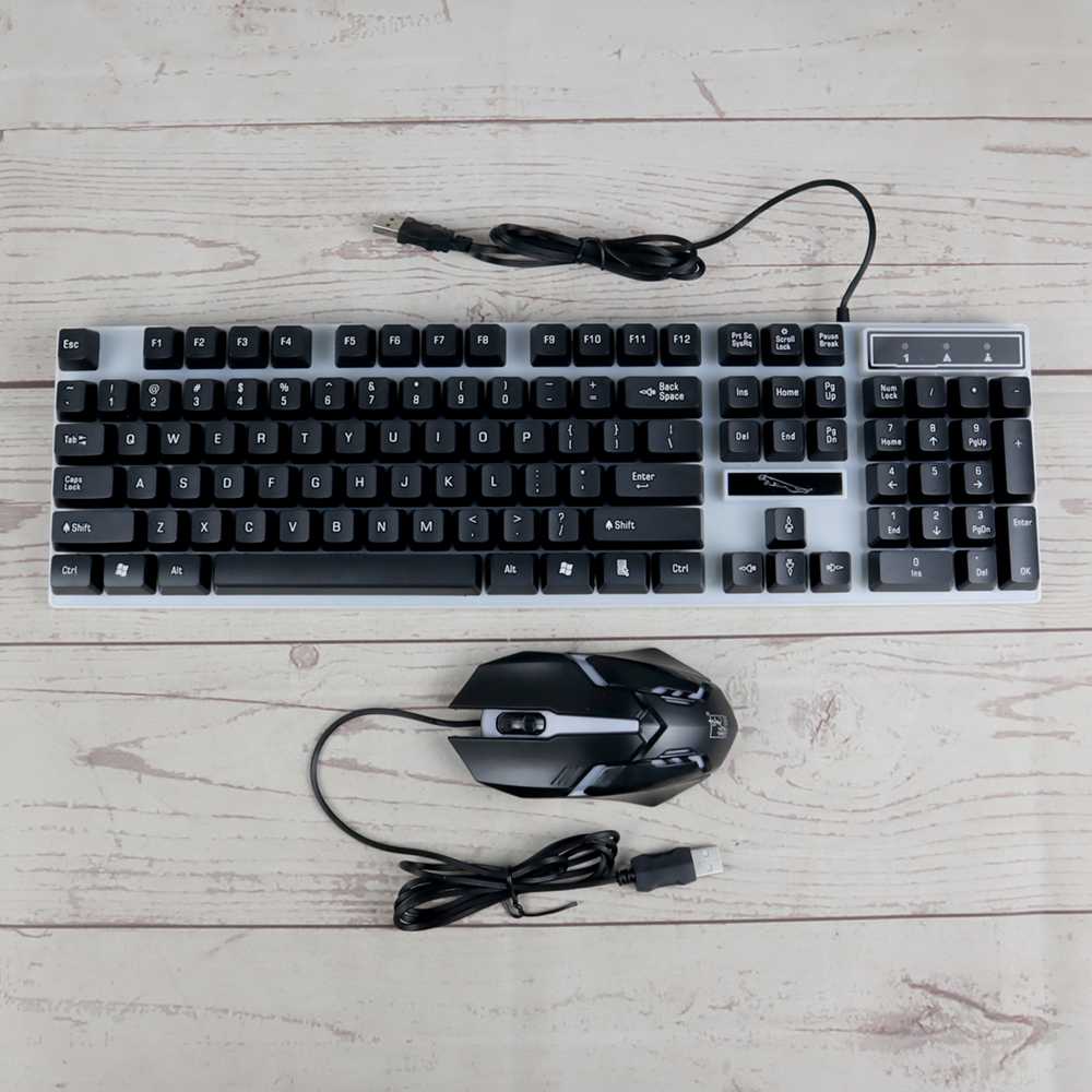 ZHUIGUANGBAO Combo Keyboard Gaming Keyboard RGB Mechanical Feel with Mouse Keyboard PC Laptop Komputer - G21B