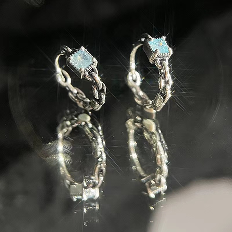 S925 Perak Anting Vintage Premium Desain Kepribadian Ear Studs Perempuan Fashion Earring Hadiah