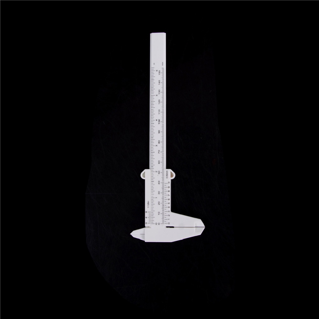 [lightoverflow2] 6inch 150mm Penggaris Plastik Sliding Gauge Vernier Caliper Alat Ukur Perhiasan [ID]