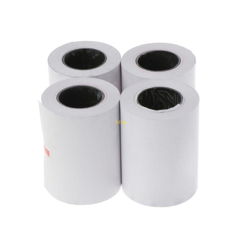 Btsg 4roll 57x50mm Thermal Paper Roll Kertas Kwitansi BPA-Free Cocok Printer Thermal