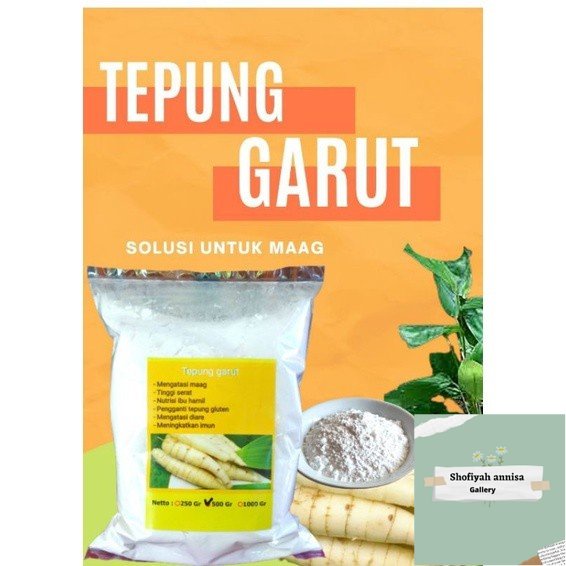

[ PAKET 2 PCS ] Tepung garut irut HALUS 500 gram