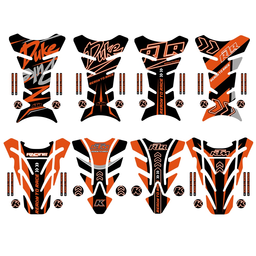 Ktm390 DUKE200/390 /250 /790Body Motor 3D Reflektif Modifikasi Stiker Tutup Tangki Bahan Bakar Fuel Tank Cover Scratch Decal