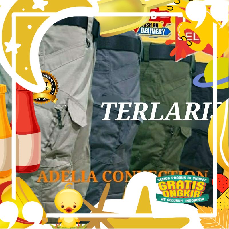 Celana PDL Tactical Panjang Terbaru Celana kerja 4warna celana pria cargo/ hitam oren ungu tosca kha
