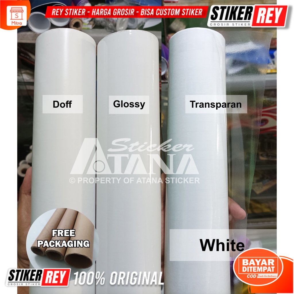 Skotlet Putih Glossy Doff Transparan Merk Profix dan Nicai