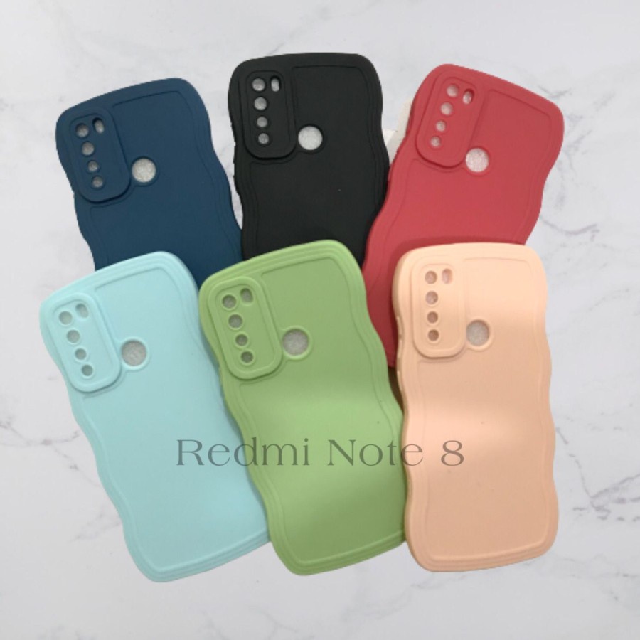 CASE REDMI NOTE 8 - SOFTCASE SILIKON GELOMBANG WARNA PRO CAMERA