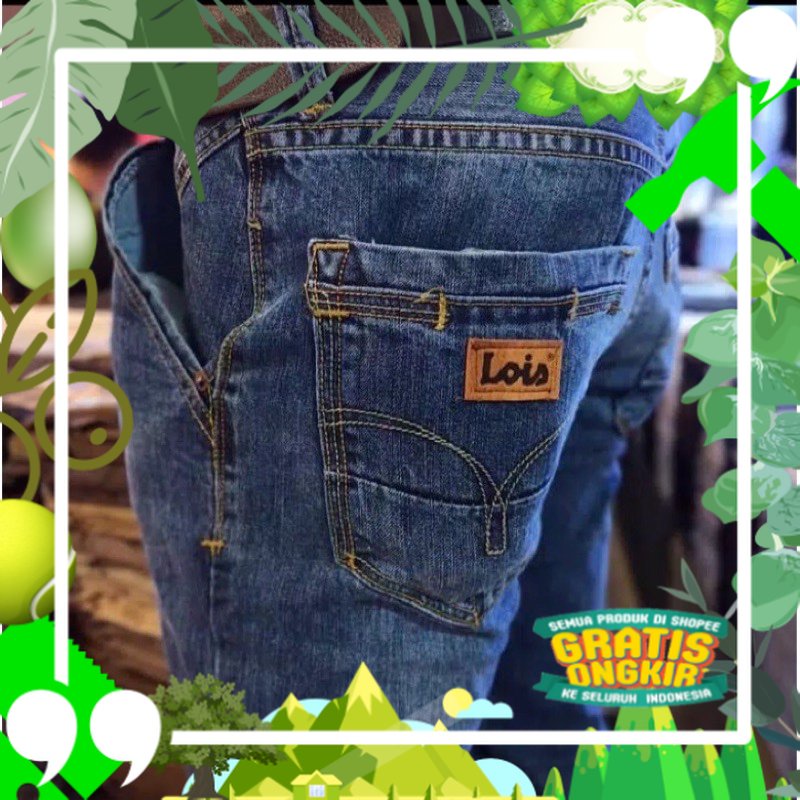 PERSIDENT STORE Celana Jeans Lois Pria Original Size 28-38 Asli 100% Jumbo Bigsize Premium Standar Panjang Model Terbaru - Celana Jins Lois Cowok / mantap