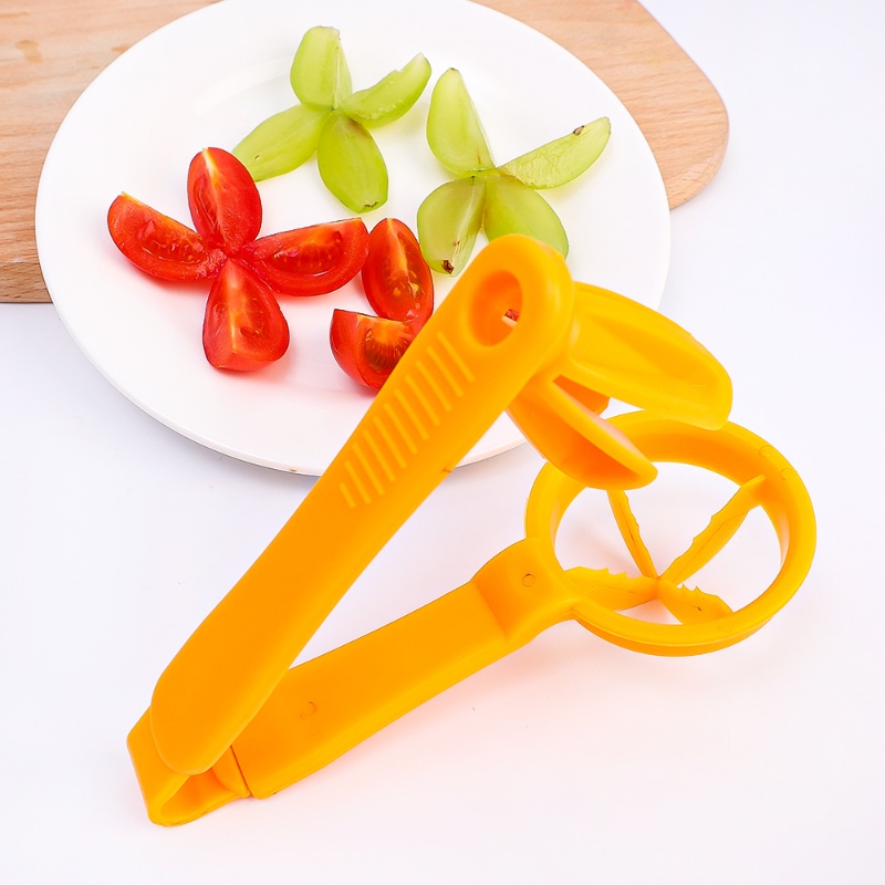 Alat Pemotong Pengiris Strawberry Tomat Kecil Bisa Dilepas/Salad Cherry Tomato Grape Manual Divider Kitchen Gadget