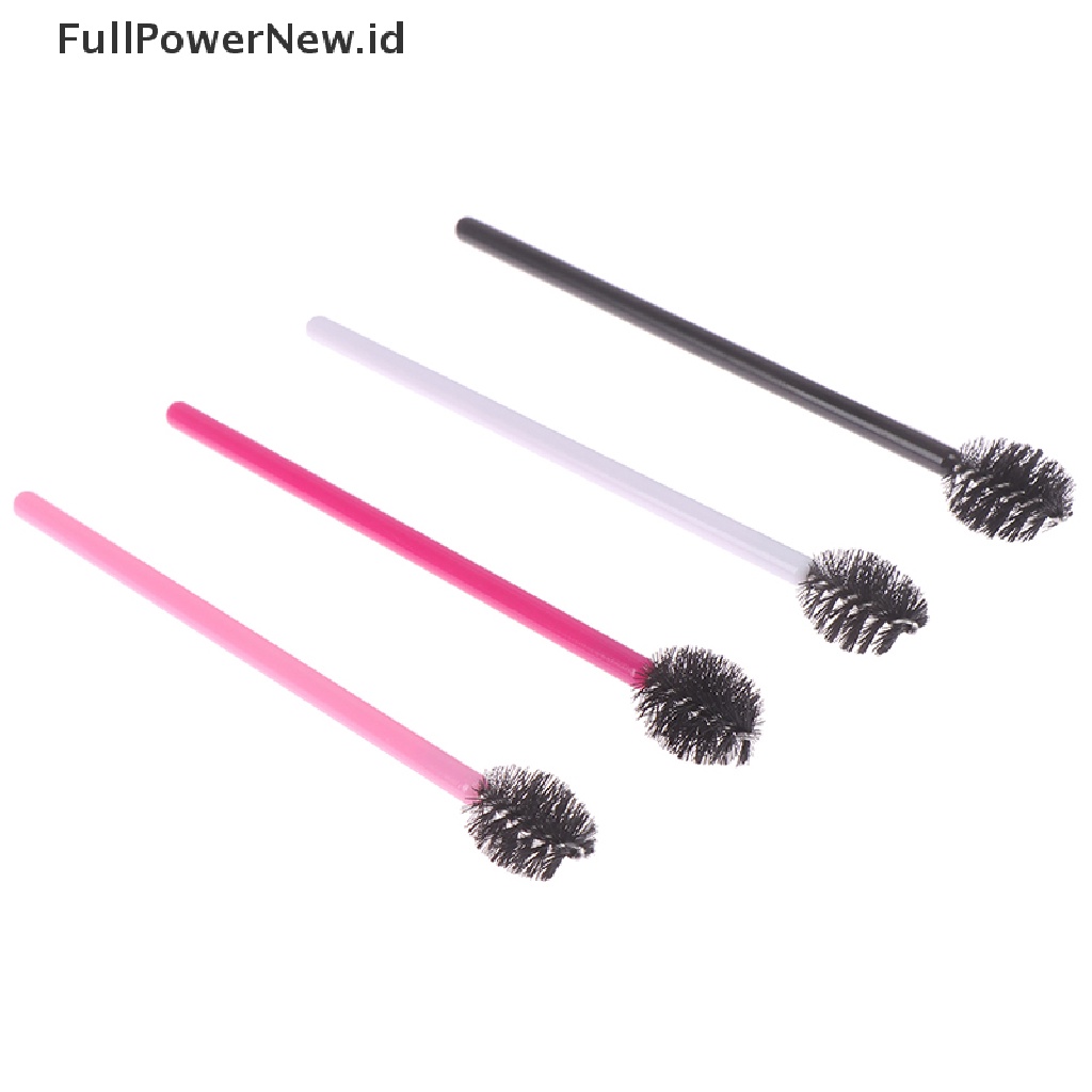 Power 50pcs Sisir Sikat Bulu Mata Sekali Pakai Maskara Tongkat Eye Lashes Extension Aplicator ID