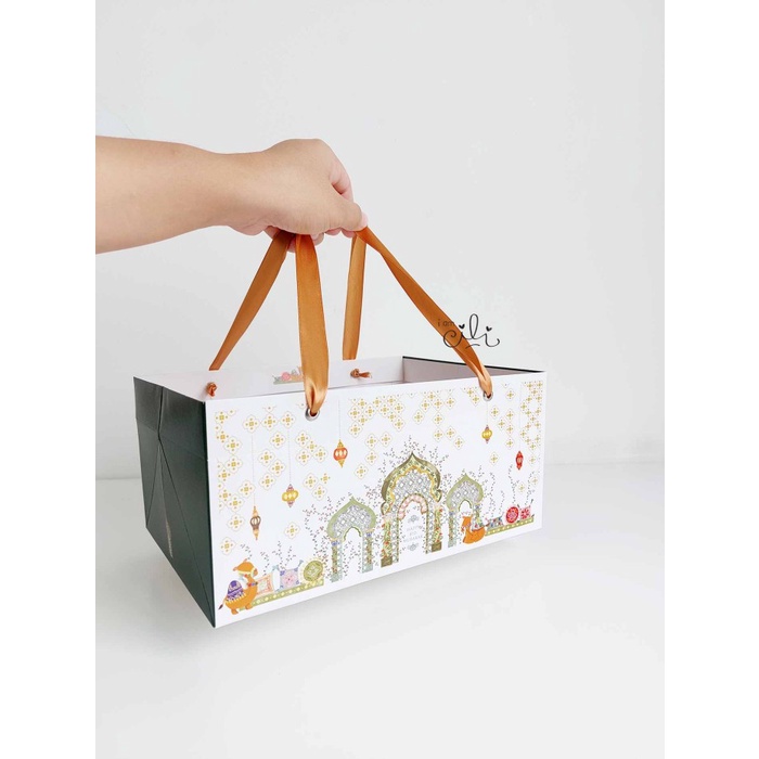 

⭐BISA COD⭐ (PAPERBAG SEKAT LATEEFA) paperbag untuk dus nastar sekat lebaran
