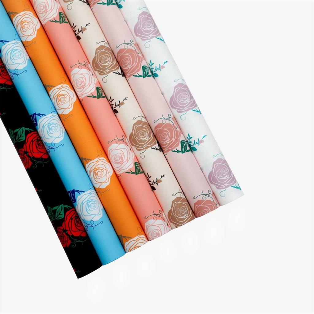 

[1 LEMBAR] VINTAGE FLOWER CELLOPHANE Flower Wrapping Paper/kertas
