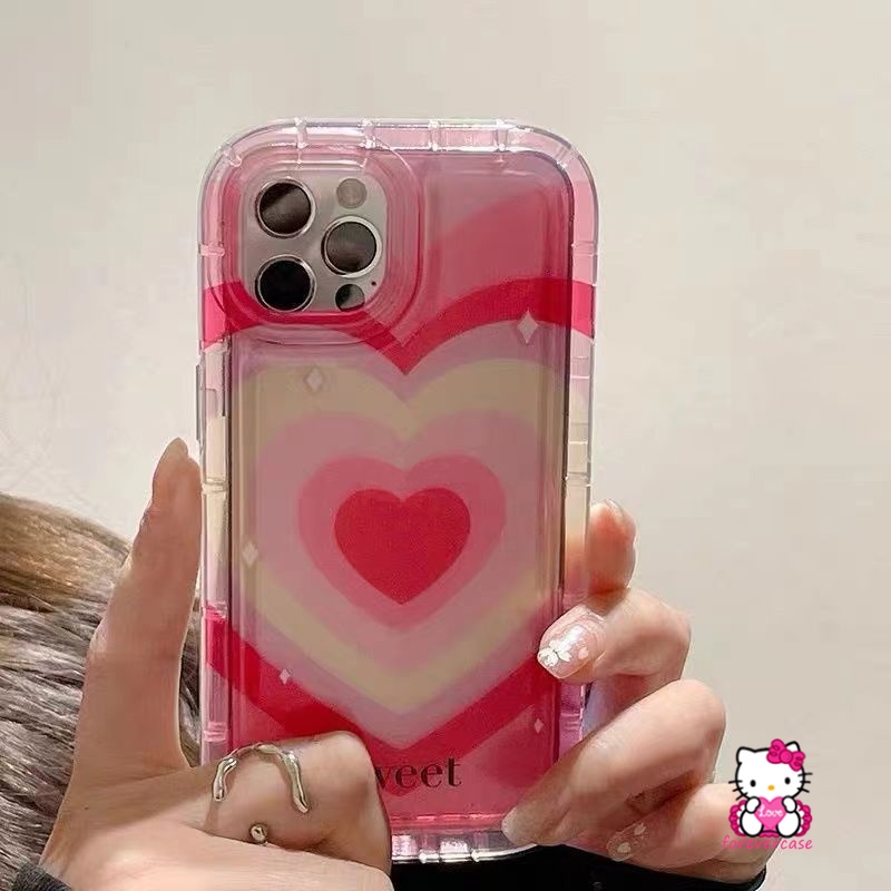 Airbag Case Untuk Redmi10 9C NFC 10A 9T 10C 9 12C 9A A1 Redmi Note11 9 8 10s 10 11s Note10s Note9 Note11 Note1 Note10 POCO F4 INS Gradasi Sweet Love Heart Cover Air Cushion Soft Case