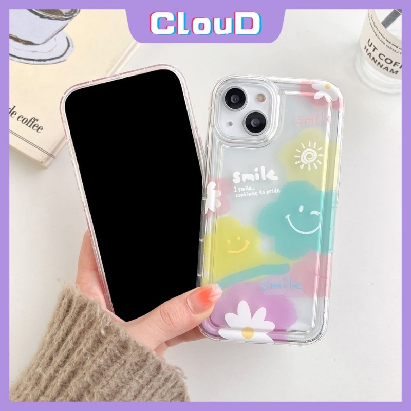 Ins Korea Fresh Watercolor Flower Case Untuk Redmi A1 10A 10 9T 9C NFC 9A Redmi Note 10 10s 11s 9 11 Note9 Note10 Note10s Note11 Senyum Lucu Lembut Tpu Shockproof Airbag Cover