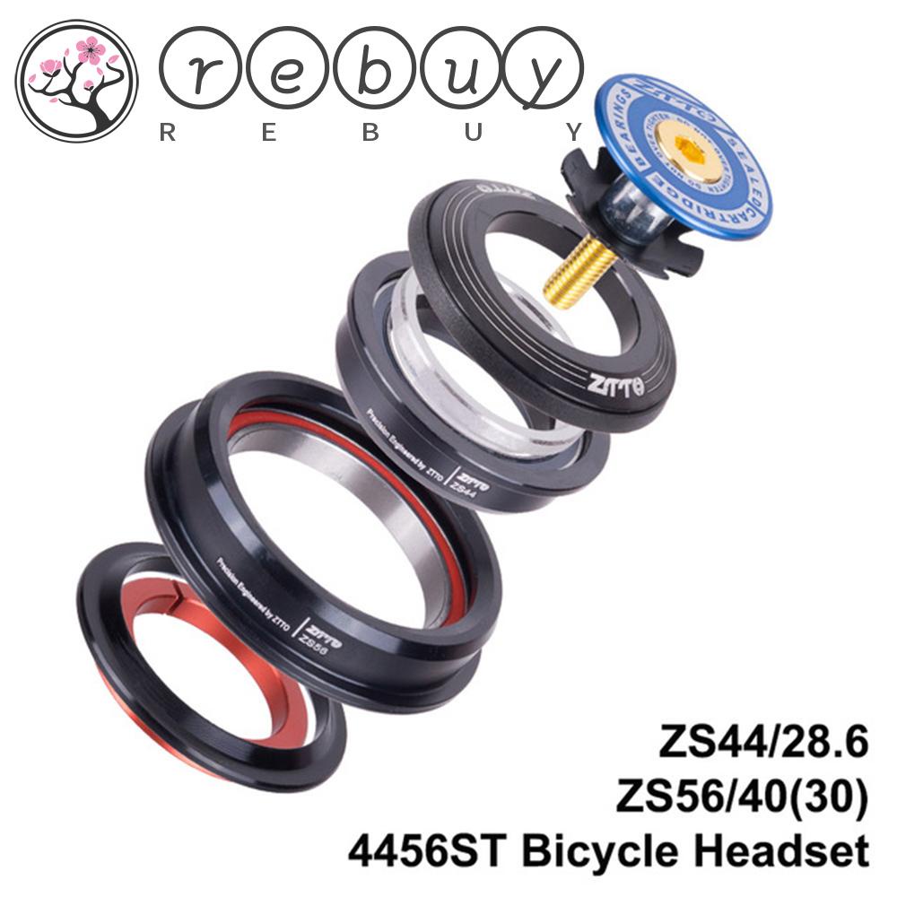 REBUY MTB Bike Headset 1 1/8&quot;-1 1/2&quot; ZS44 ZS56 Bicycle Headset 4456ST 44mm 56mm Threadless 45 Degree Straight Tube Tapered Tube Fork Sealed Bearing/Multicolor