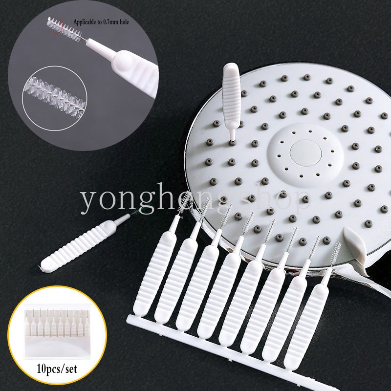 10pcs/set Shower Head Cleaning Brush Multifunctinal Sikat Anti Sumbat Keyboard Keran Air Telepon Lubang Pori Gap Alat Pembersih Sikat Mini Kamar Mandi Supply