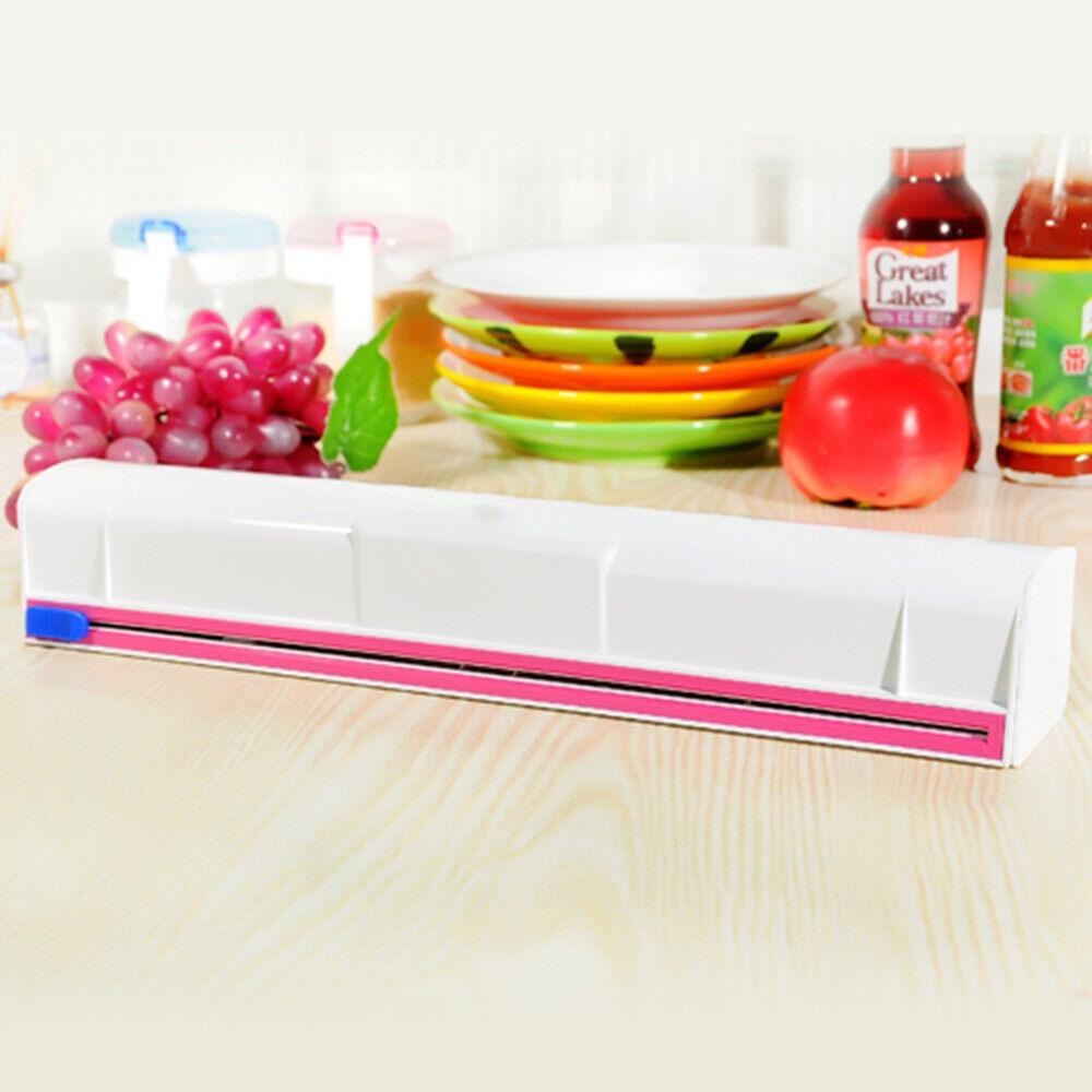 Solighter Cling Film Dispenser Alat Kotak Penyimpanan Dapur Baking Paper Cutter Pemotong Timah Foil