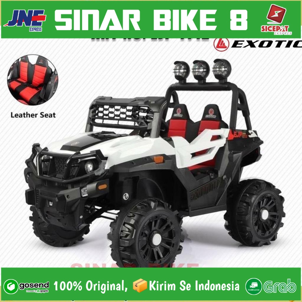 Mobilan Aki EXOTIC EJP 7712 JEEP Jok Kulit Remote Mainan Anak &amp; Exotic EJP 7702