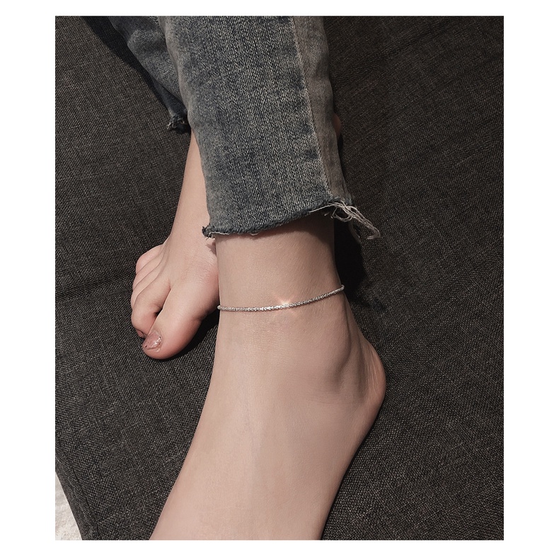 Goldkingdom Aksesoris Perhiasan Fashion Ready Stock Berkilauan Unicorn Gelang Kaki Penuh Bintang Wanita Korea Berlapis925 Perak Kepribadian Sederhana Ins