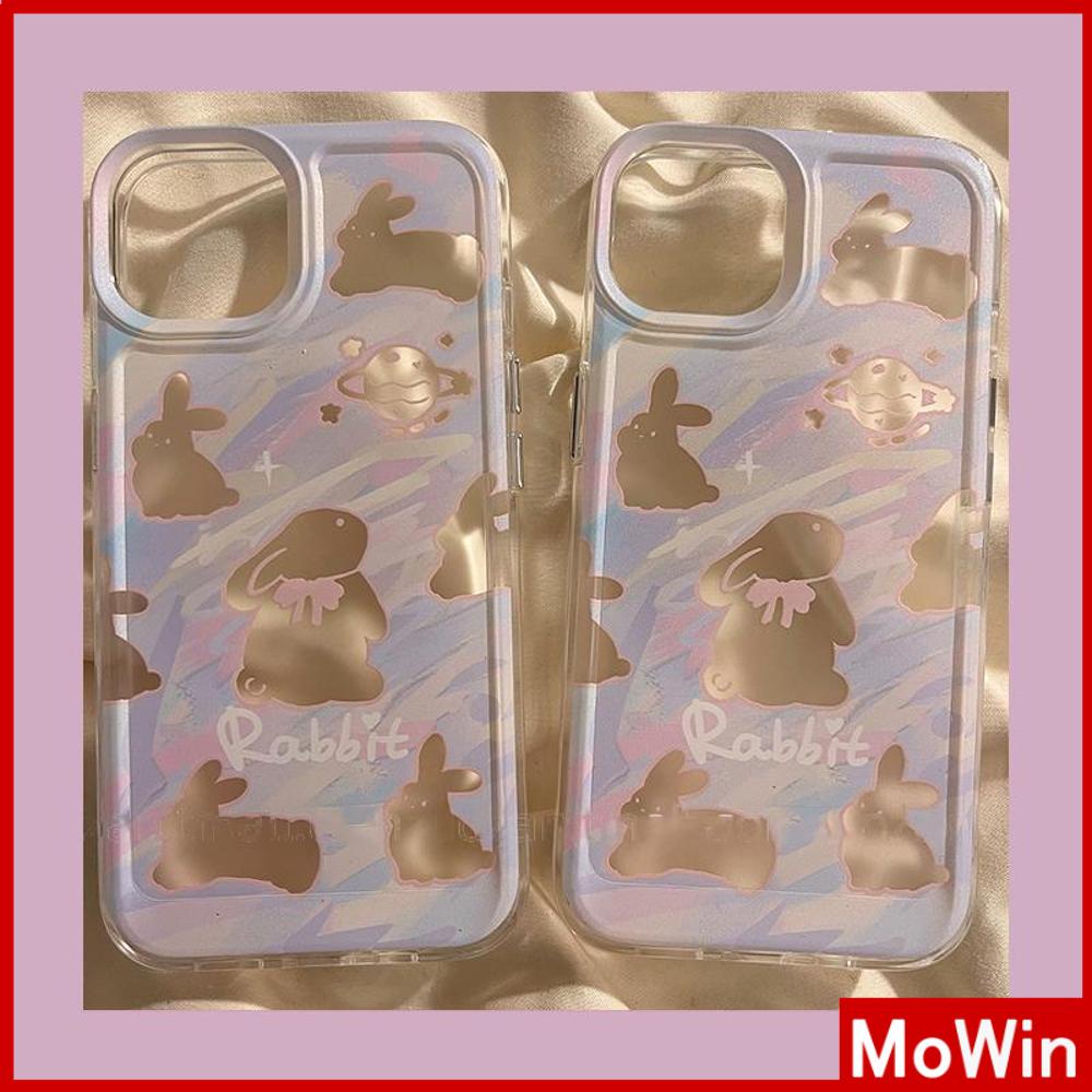 For iPhone 14 Pro Max iPhone Case Soft Case TPU Clear Case Plating Button Shockproof Cartoon Cute Bunny Compatible For iPhone 13 Pro Max 12 Pro Max 11 Pro Max 7plus XR xs max