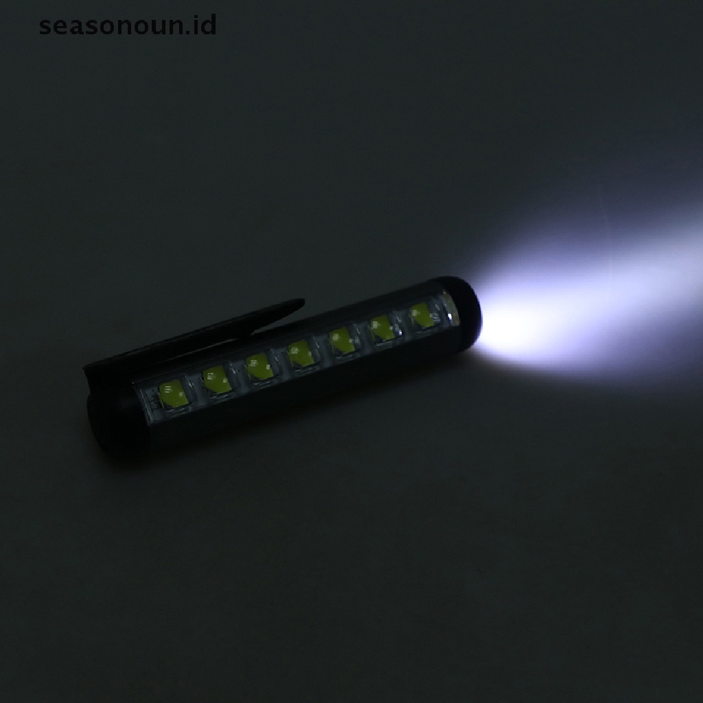 Seasonoun Senter Mini LED Rechargeable Dengan Clip Magnet Work Light Flashlight.