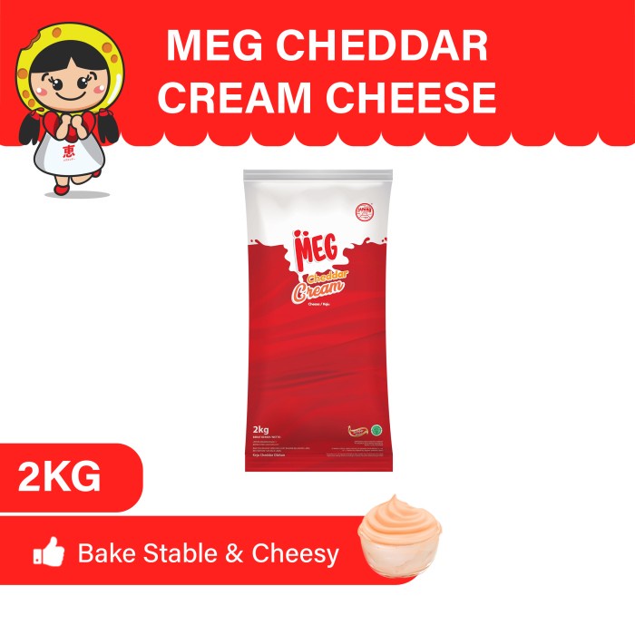 

Best SELLER MEG Cheddar Cream Keju 2 Kg