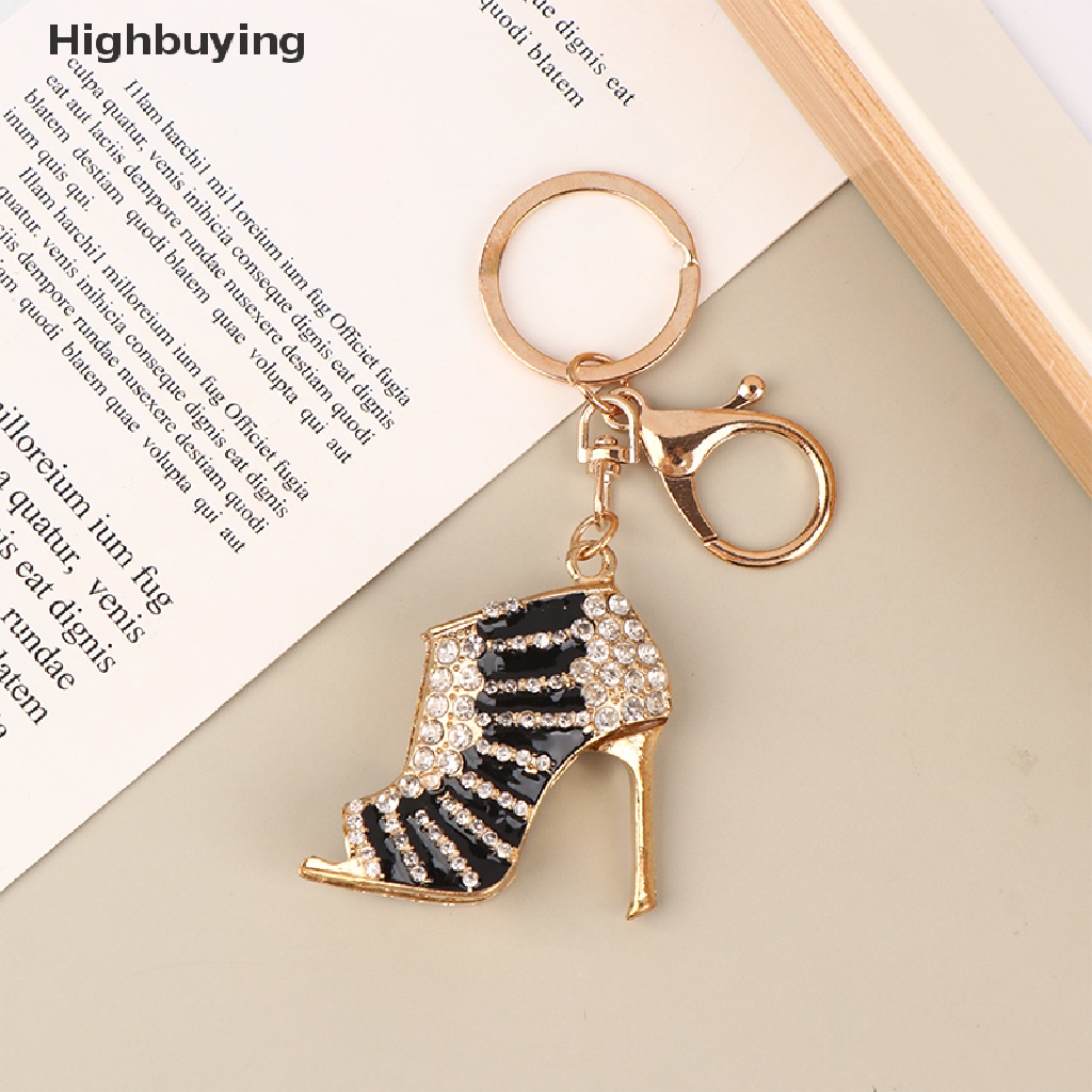 Hbid Fashion Sepatu Tumit Tinggi Liontin Gantungan Kunci Berlian Imitasi Keyring Key Holder Decor Ch Tas Gantungan Kunci Mobil Ornamen Liontin Hadiah Glory