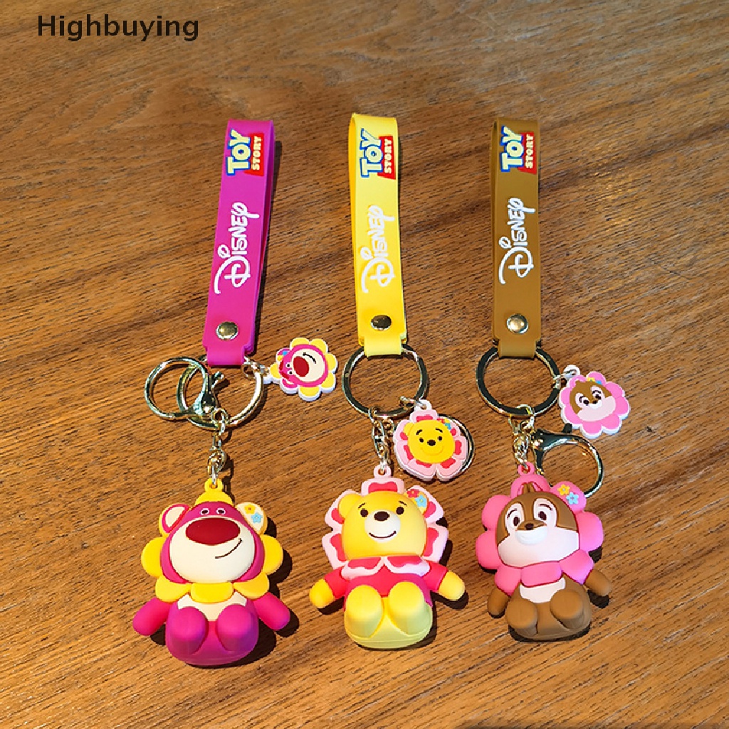 Hbid Tren Baru Disney Kartun Strawberry Winnie The Pooh Squirrel Sunflower Keychain Toy Story Gantungan Kunci Tas Indah Liontin Glory