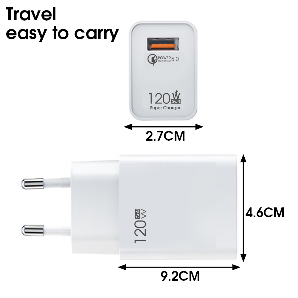 120w Fast Charger Untuk Xiaomi &amp; Huawei Honor/Regulasi Eropa &amp; Regulasi Amerika &amp; Regulasi Inggris Super Cepat Pengisian Kepala 100-240V/ponsel 3C Aksesoris