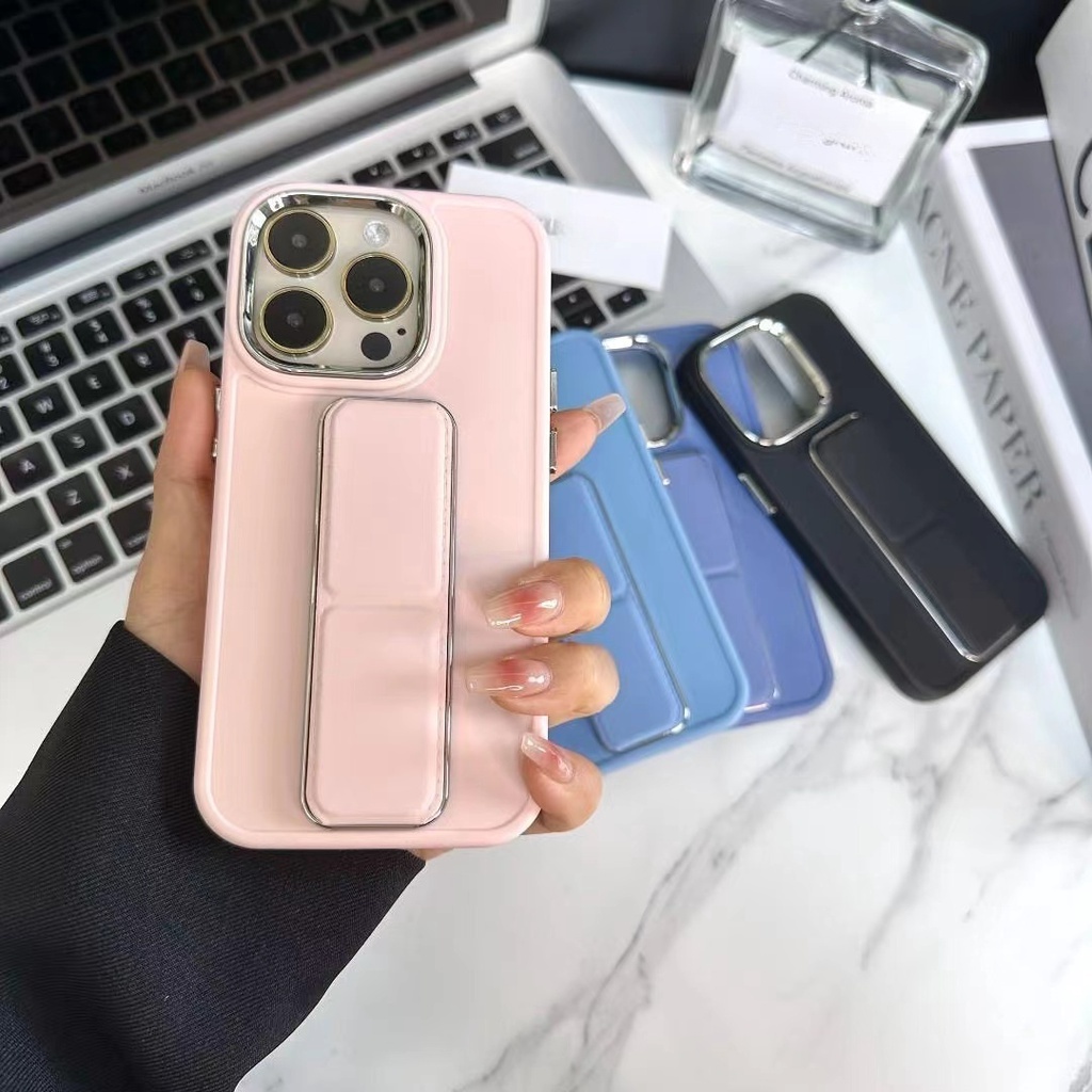 IPHONE Tali Pergelangan Tangan Mewah Silikon Cair Casing Ponsel Untuk Iphone14 13 12 11 Pro Max XR XS Max X7 8 Plus Stand Holder Cover Untuk Iphone12 SE 2020