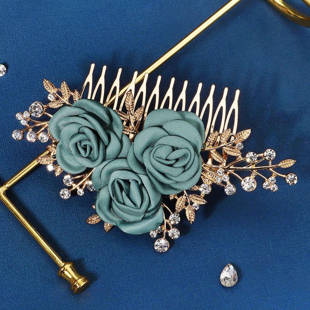 Jepit Rambut Bunga LILY Prom Haircomb Hiasan Rambut Handmade Bride Barrette
