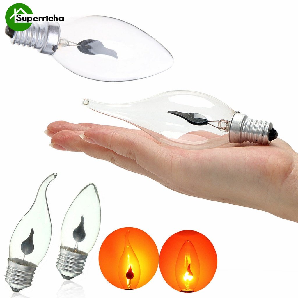 Led Lampu Hemat Energi Retro Flame Bulb/Edison Creative Tungsten Lighting/Tungsten Flame Bulb Untuk Rumah Ruang Tamu Kamar Tidur/Lampu LED Berujung Lilin Ekor Hemat Energi