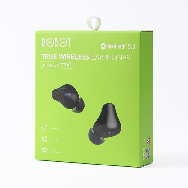 TWS ROBOT T20S True Wireless Earphone Headset Bluetooth 5.3 Airbuds Deep Bass Sound - Garansi Resmi 1 Tahun